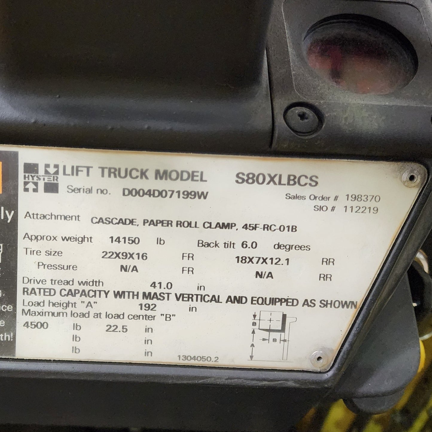 Hyster 8,000 Capacity
