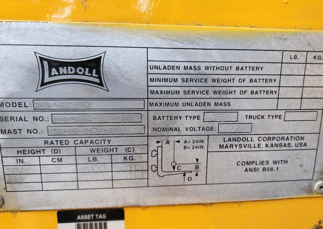Bendi B40 4,000 lbs. Capacity Forklift