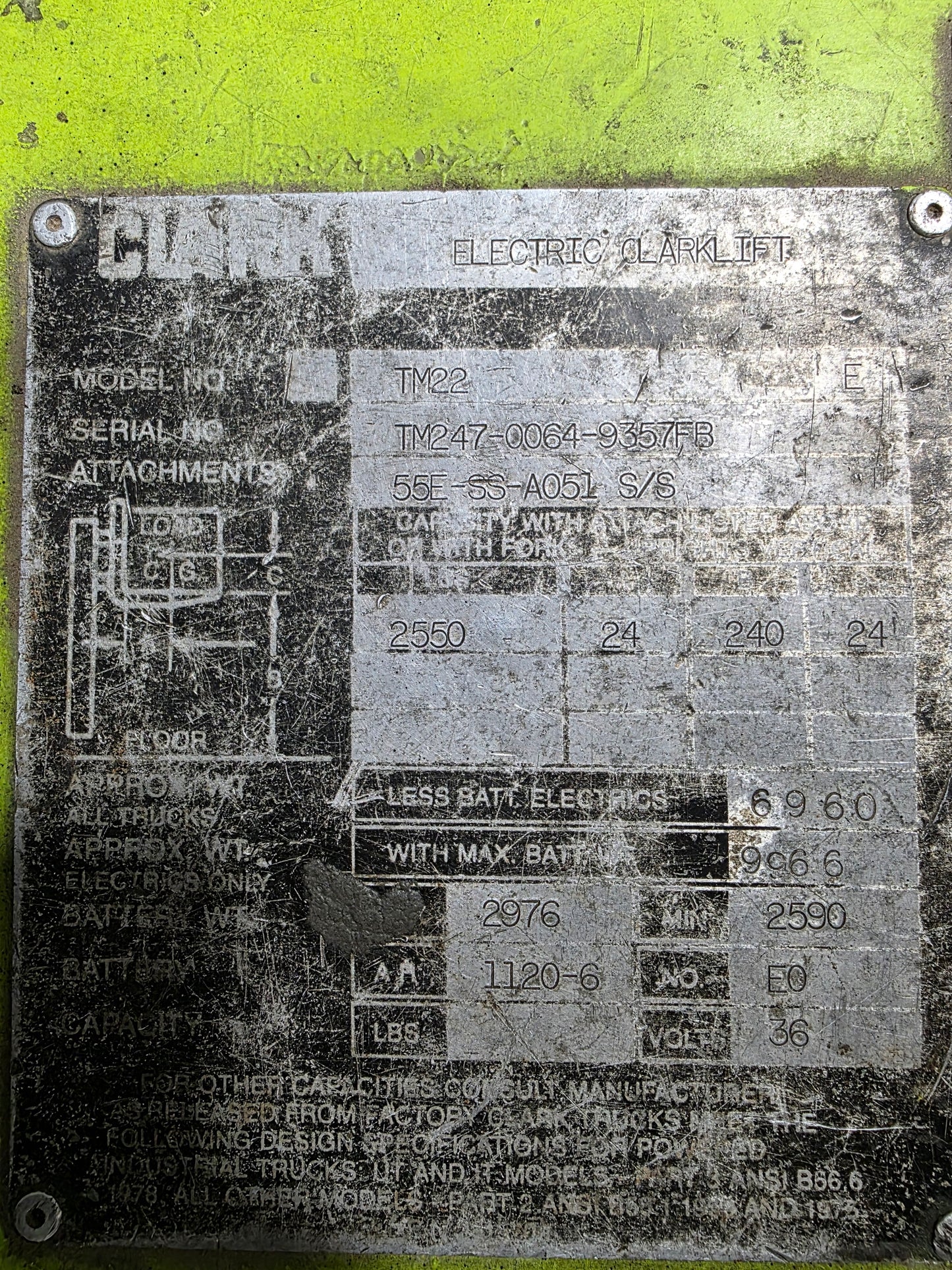 Clark Electric 2,550 lbs Capacity