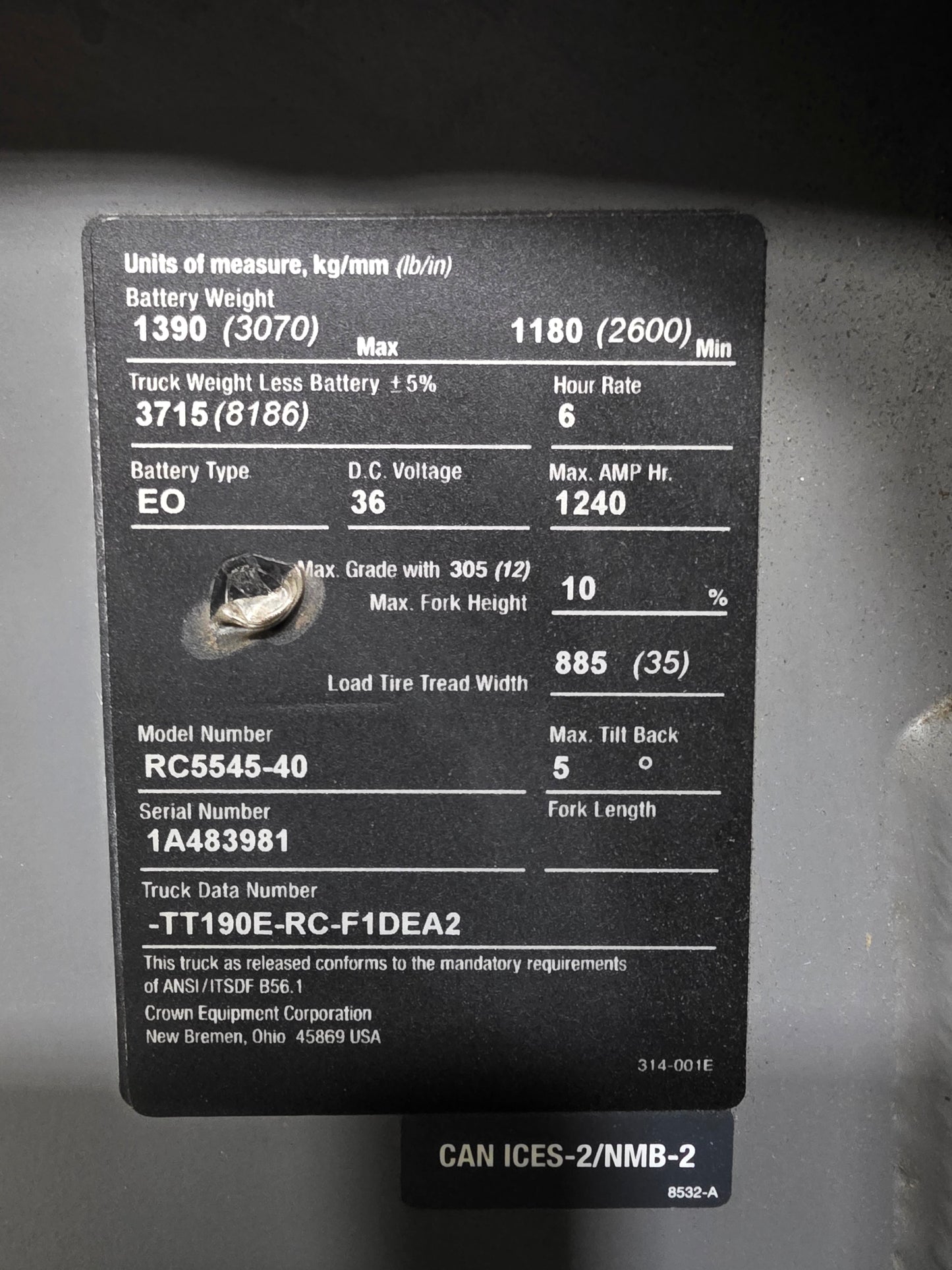 Crown 4,000lbs Capacity Electric