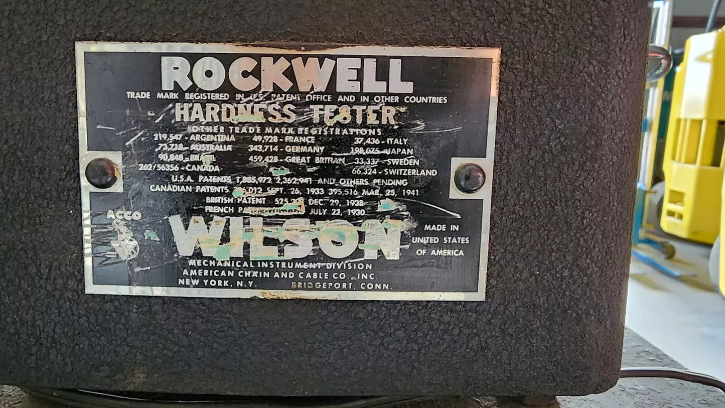WILSON ROCKWELL 5JR HARDNESS TESTER