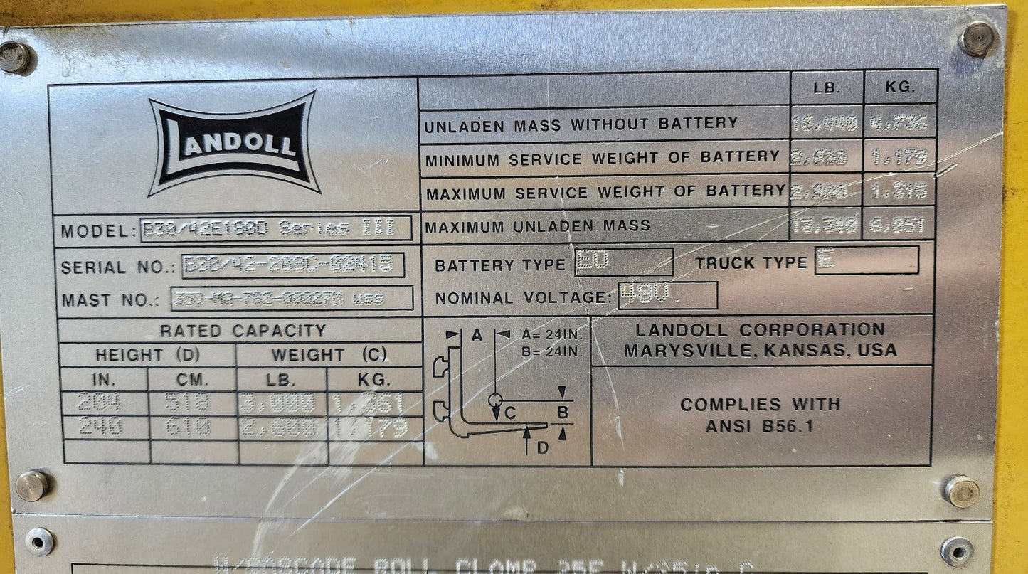 Bendi B30 3,000 lbs. Capacity Forklift