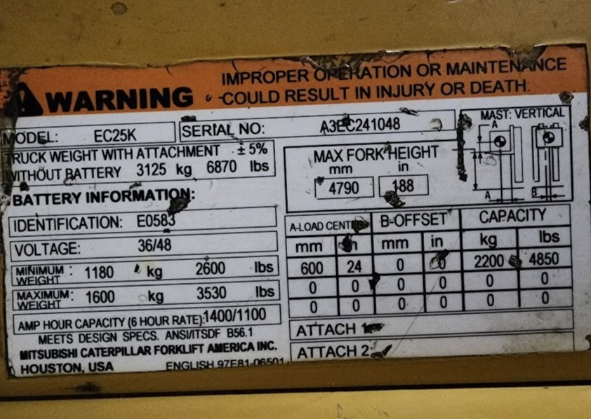 Caterpillar 5,000 Capacity Electric