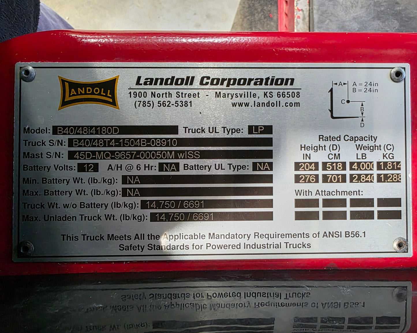 Bendi B40i4 4,000 lbs. Capacity Forklift