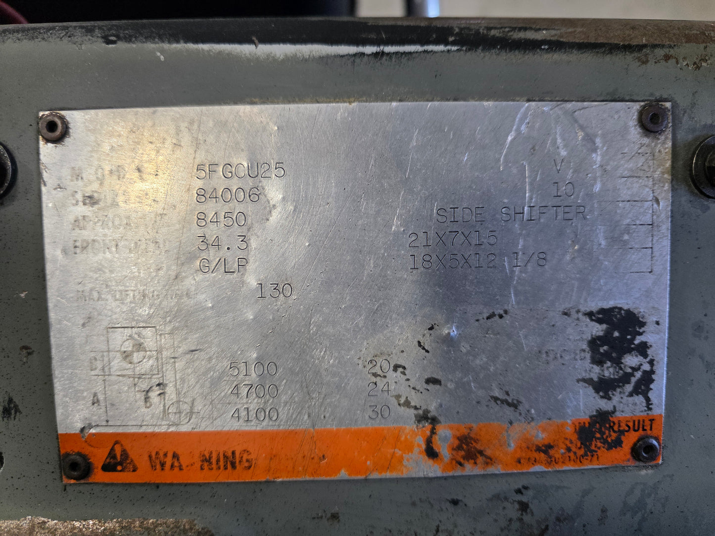 Toyota 5,000 Capacity LPG