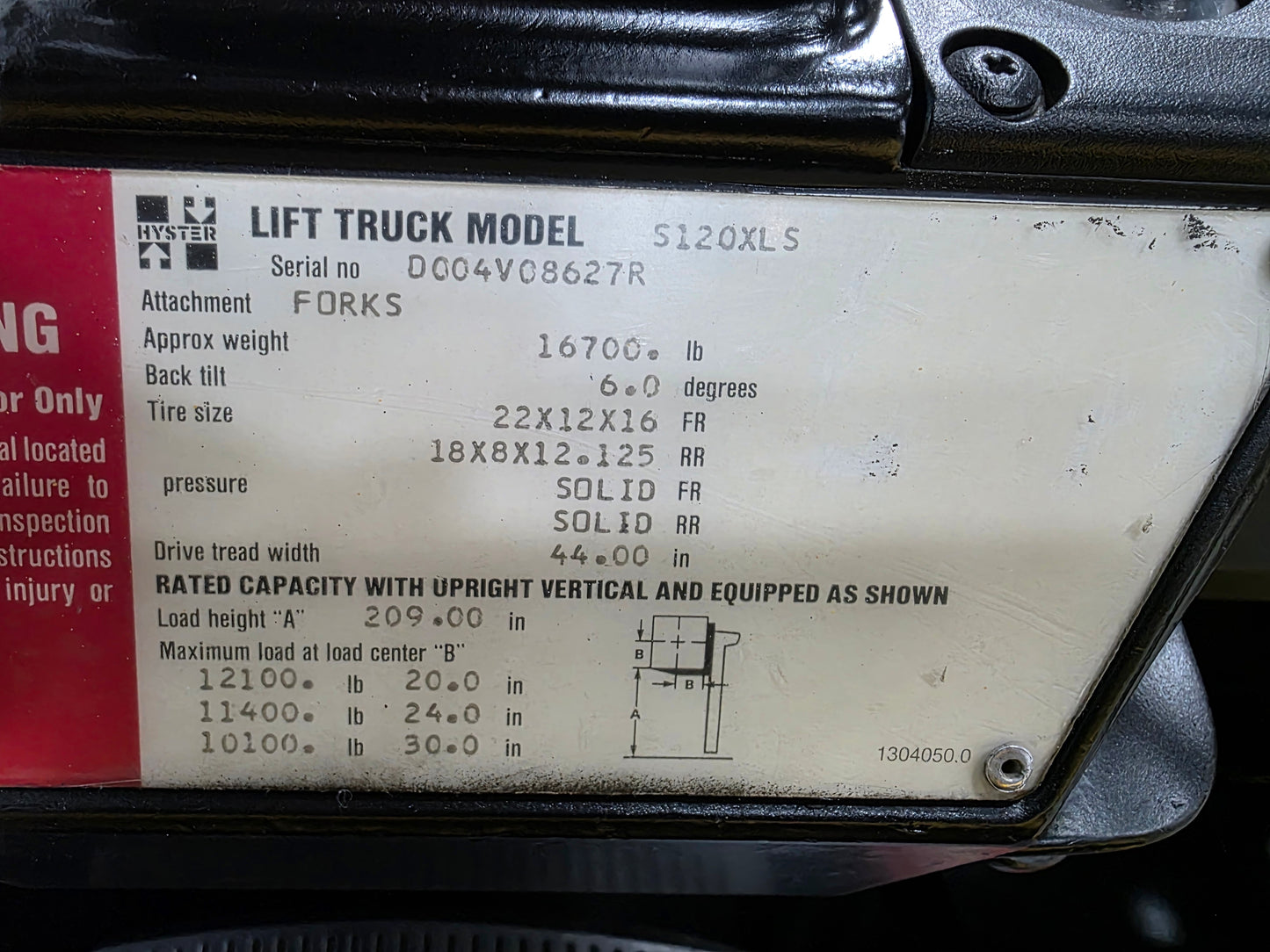 Hyster 12,000 Capacity LP